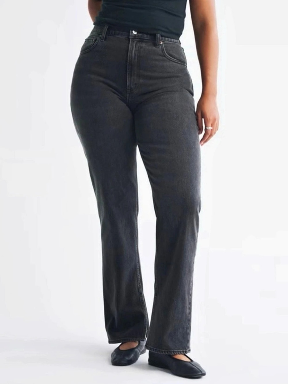 Abercrombie & Fitch Curve Love Ultra High Rise 90s Straight Jean